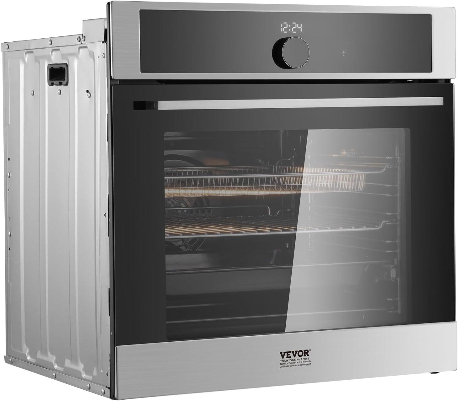 VEVOR 23.4 Electric Wall Oven with Soft Close Door