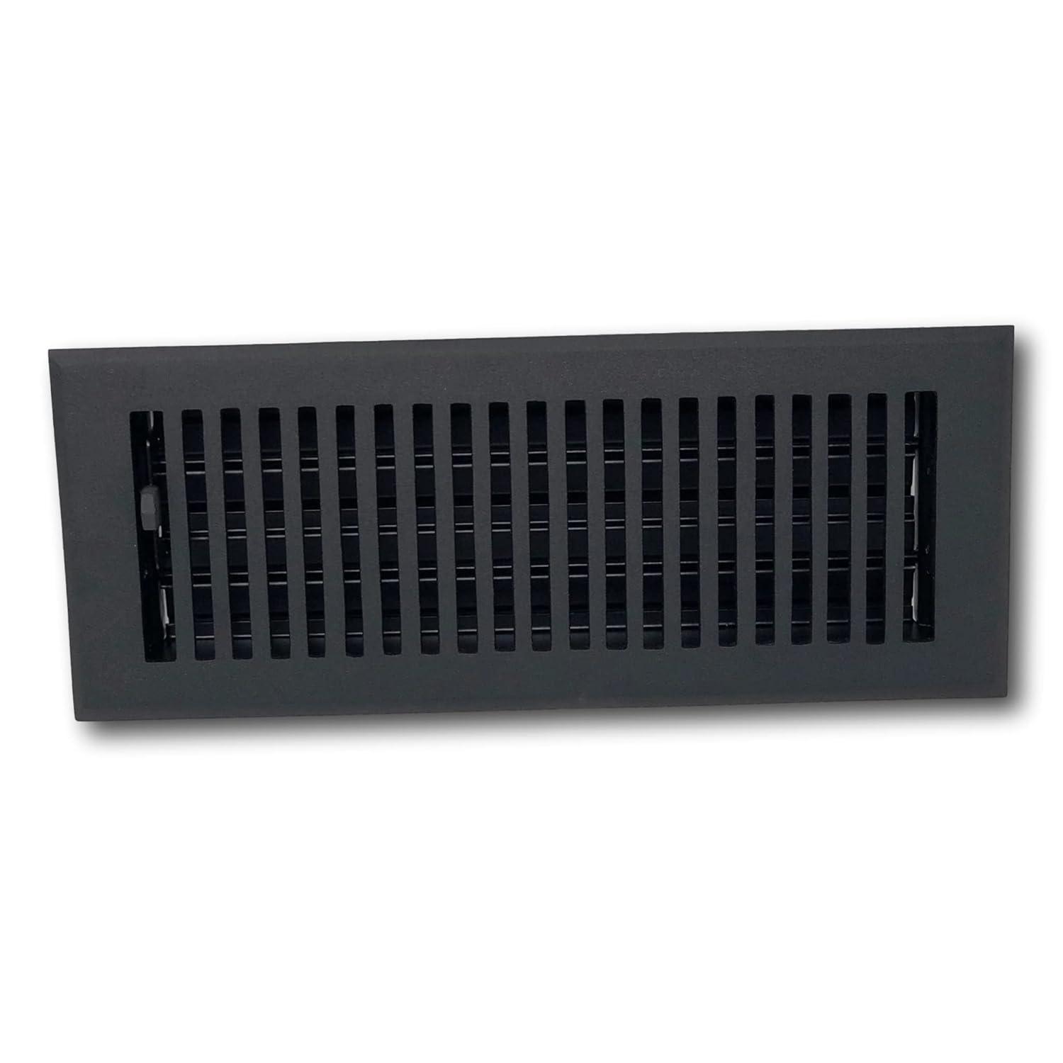 Madelyn Carter Black Contemporary Floor Register and Wall Register