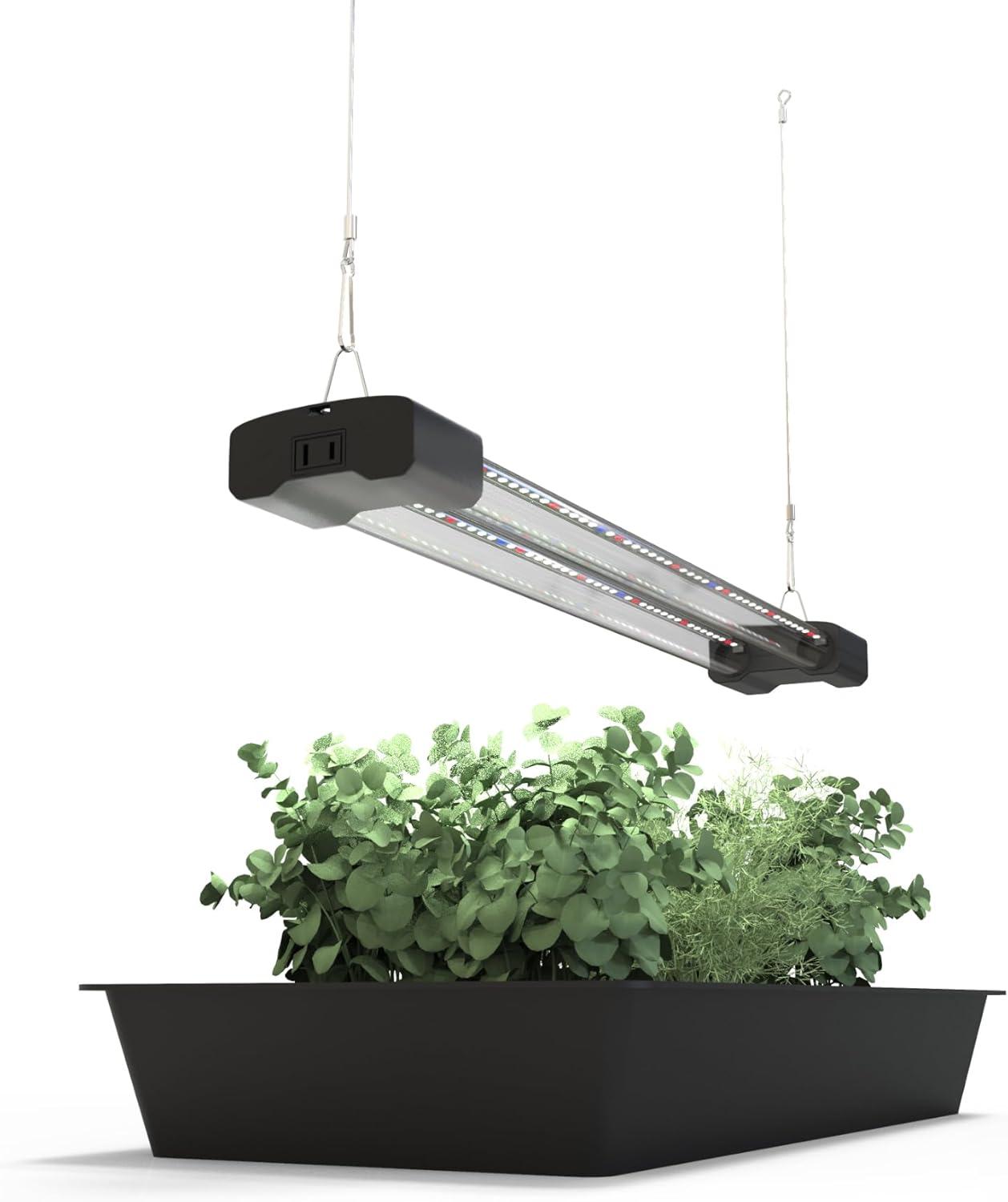 Black Polycarbonate Full Spectrum LED Grow Light with Hanging Cable