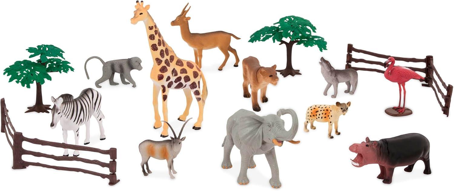 Terra by Battat – Jungle World – Assorted Miniature Jungle Animal Toy Figures for Kids 3+ (60Pc)