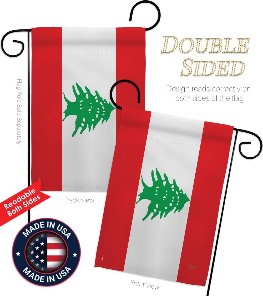 Lebanon Patriotic Rectangular Multi-Color Garden Flag