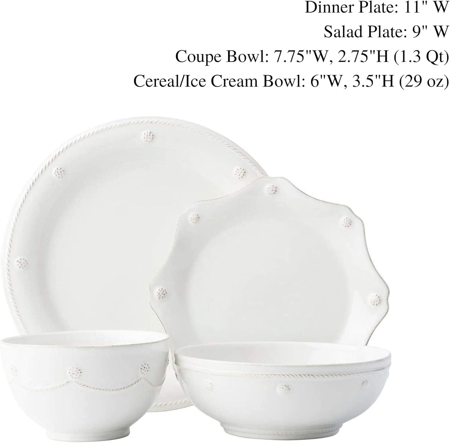 Berry & Thread 4 - Piece Place Setting with 2 Bowls - Whitewash