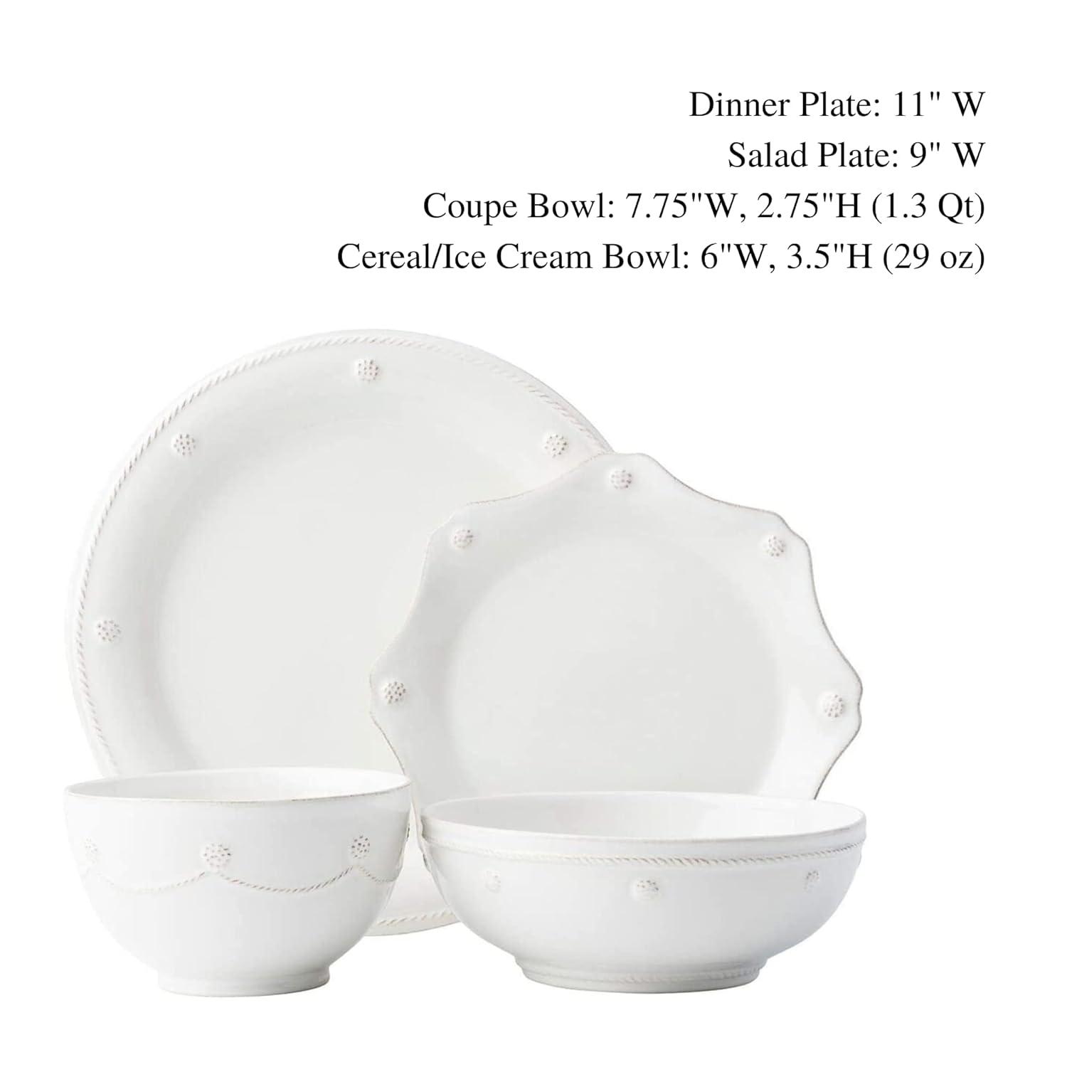 Berry & Thread 4 - Piece Place Setting with 2 Bowls - Whitewash
