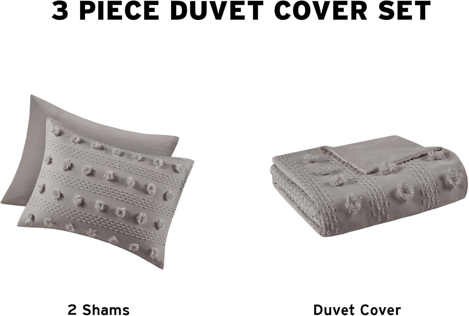 Intelligent Design Clip Jacquard Duvet Cover Set
