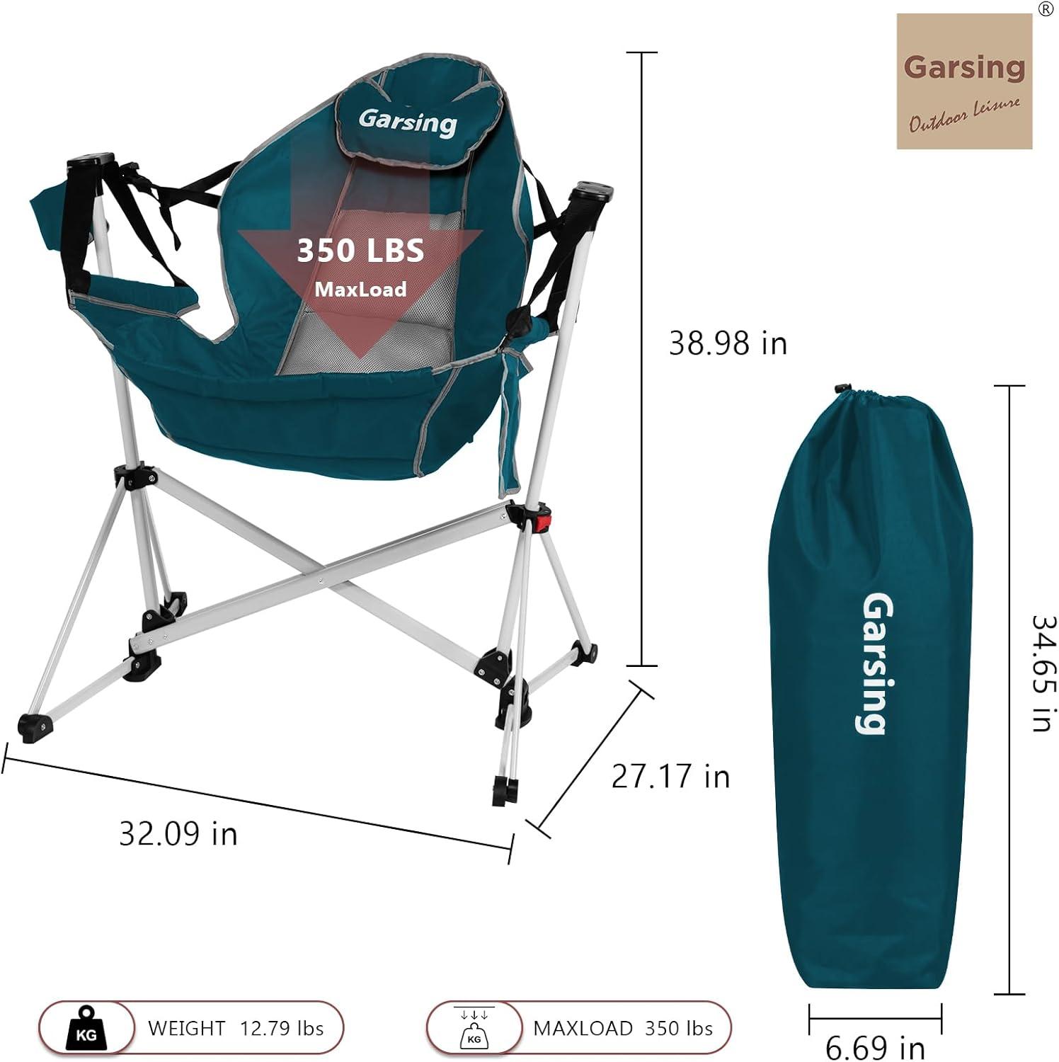 Green Folding Camping Chair with Carrying Bag