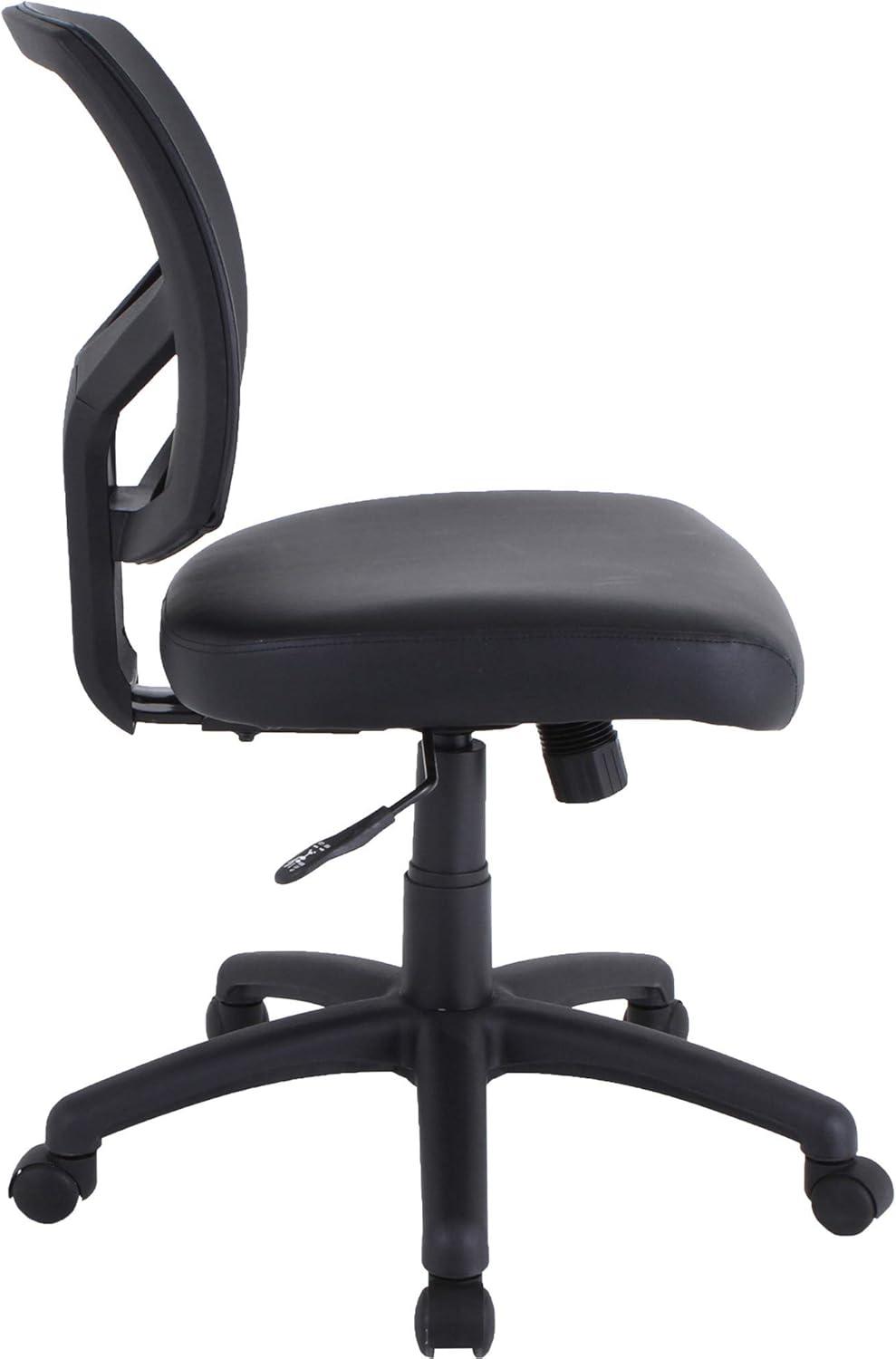 Lorell, PVC UpholsteryTask Chair, 1 Each, Black