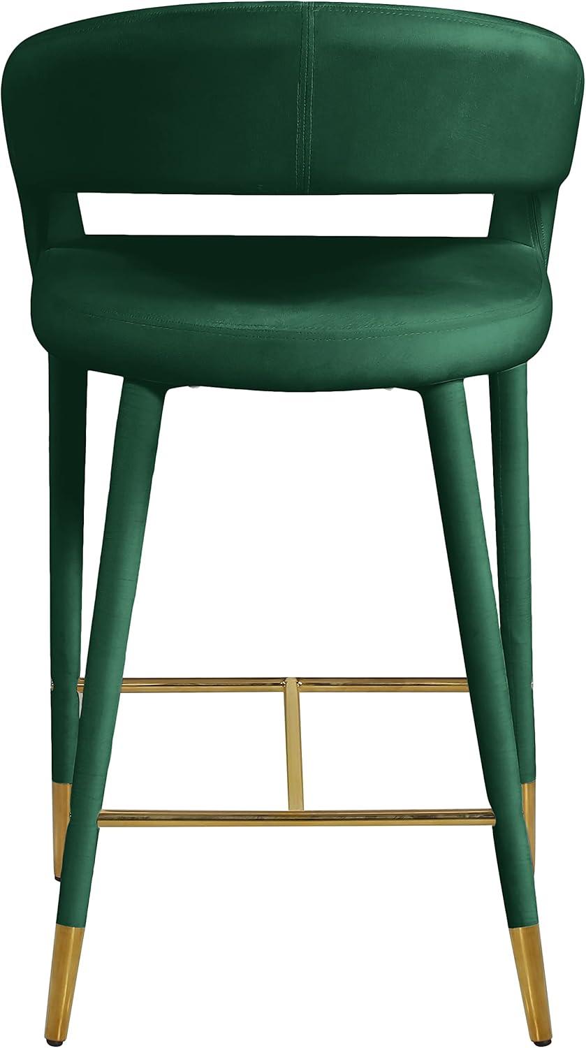 Meridian Furniture Destiny Green Velvet Stool