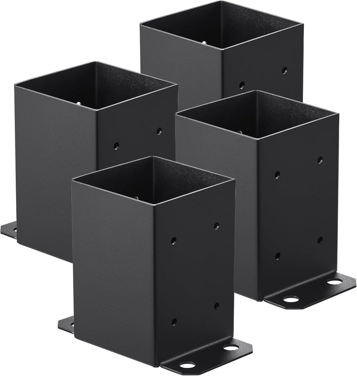 VEVOR 4 Pack 4x4 Post Base Brackets Heavy Duty Wood Post Fence Post Anchor