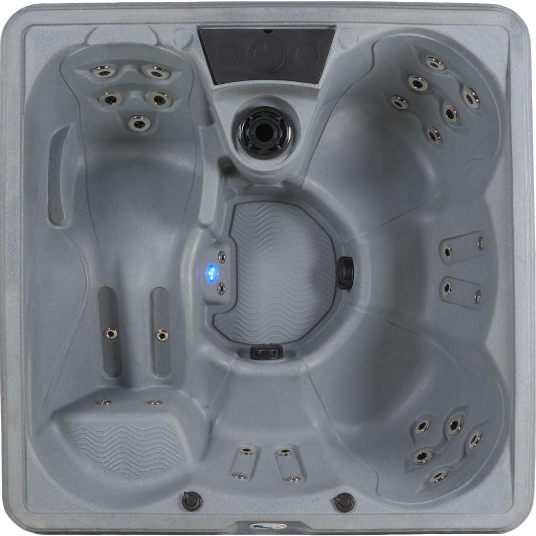 Aqualife® by Strong Spas® Ariana™ 6-Person 30-Jet Lounger Hot Tub Spa with Built-In Ice Bucket, 5 BHP 2-Speed Pump, LED Lighting, 4kW Stainless Steel Heater and Ozonator, Insulated Cover Included & Reviews | Wayfair