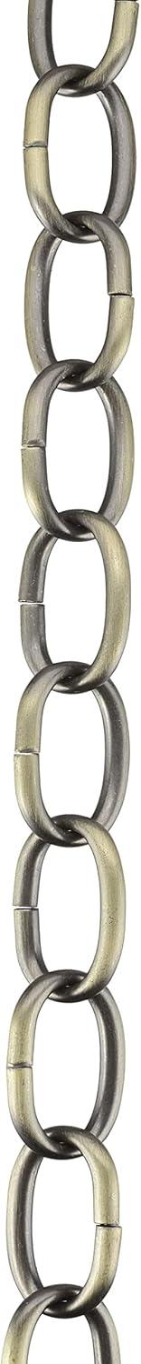 Aspen Creative 21110-51,Steel 10 Feet Heavy Duty Chain For Hanging Up Maximum Weight 40 Pounds-Lighting Fixture/Swag Light/Plant In Antique Brass.11 Gauge.