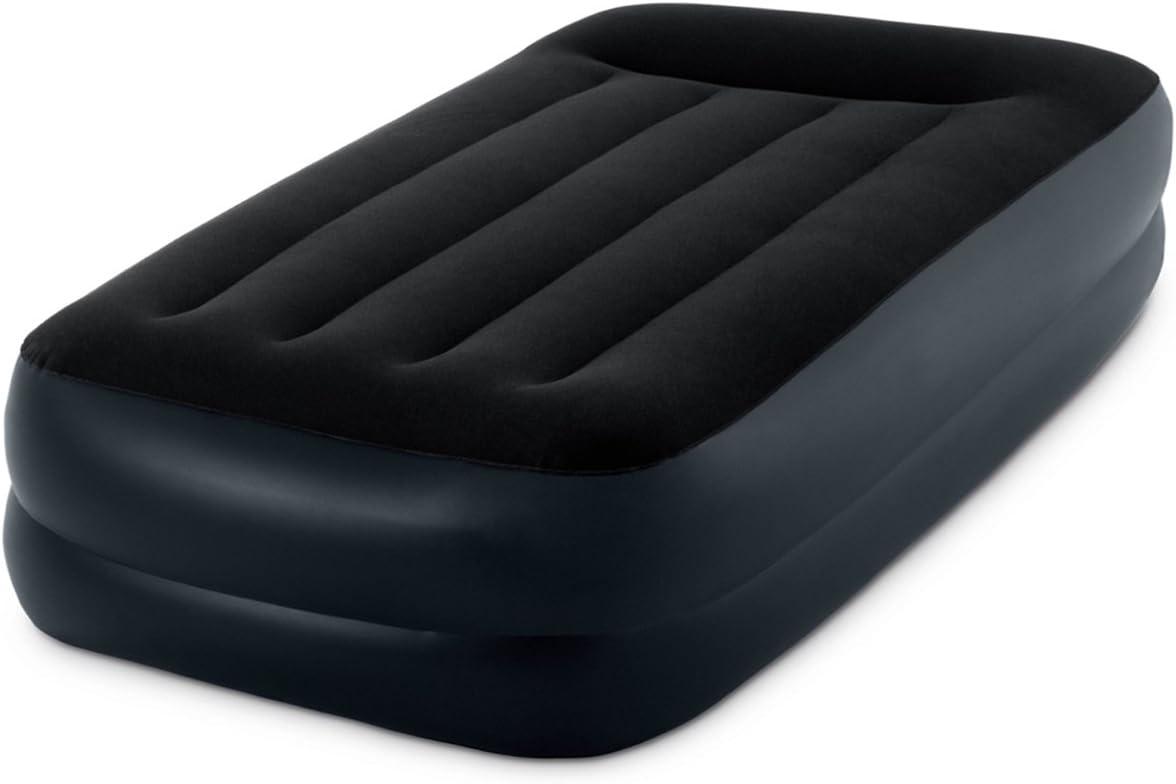 Intex 16.5" Twin Dura-Beam Pillow Rest Raised Airbed with Built-In Electric Pump