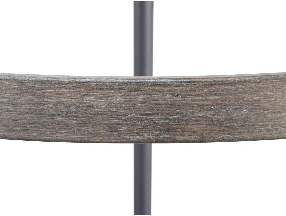 Progress Lighting Gulliver 5-Light Chandelier, Graphite Finish, Wood Grained Texture Shade