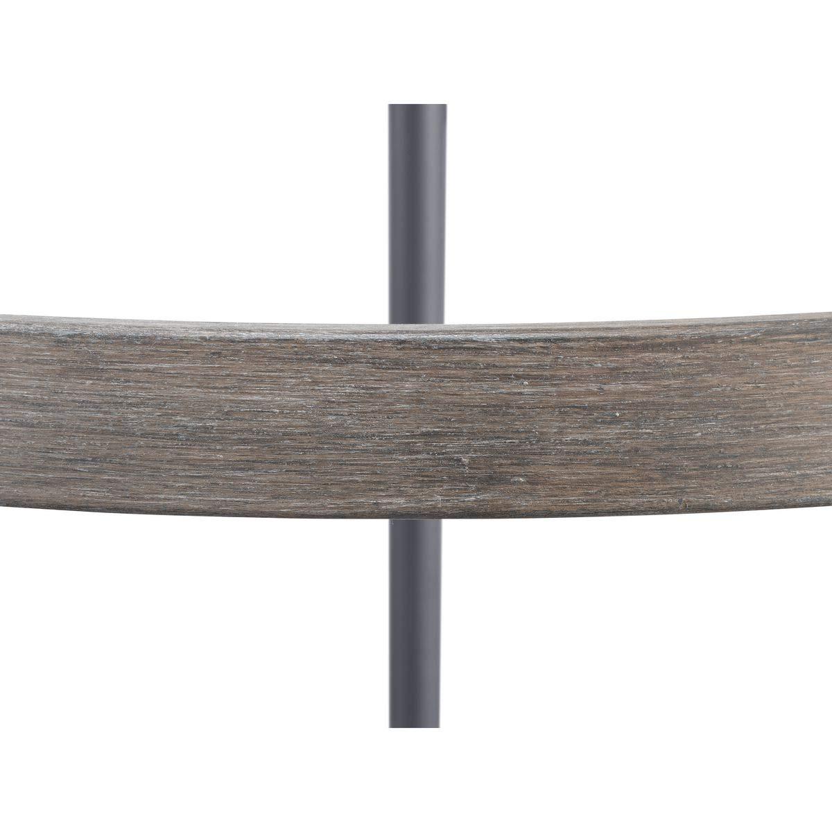 Progress Lighting Gulliver 5-Light Chandelier, Graphite Finish, Wood Grained Texture Shade