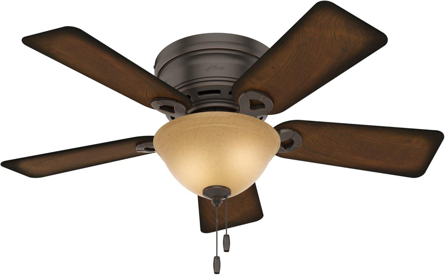 42'' Conroy 5 - Blade Flush Mount Ceiling Fan with Pull Chain and Light Kit Included