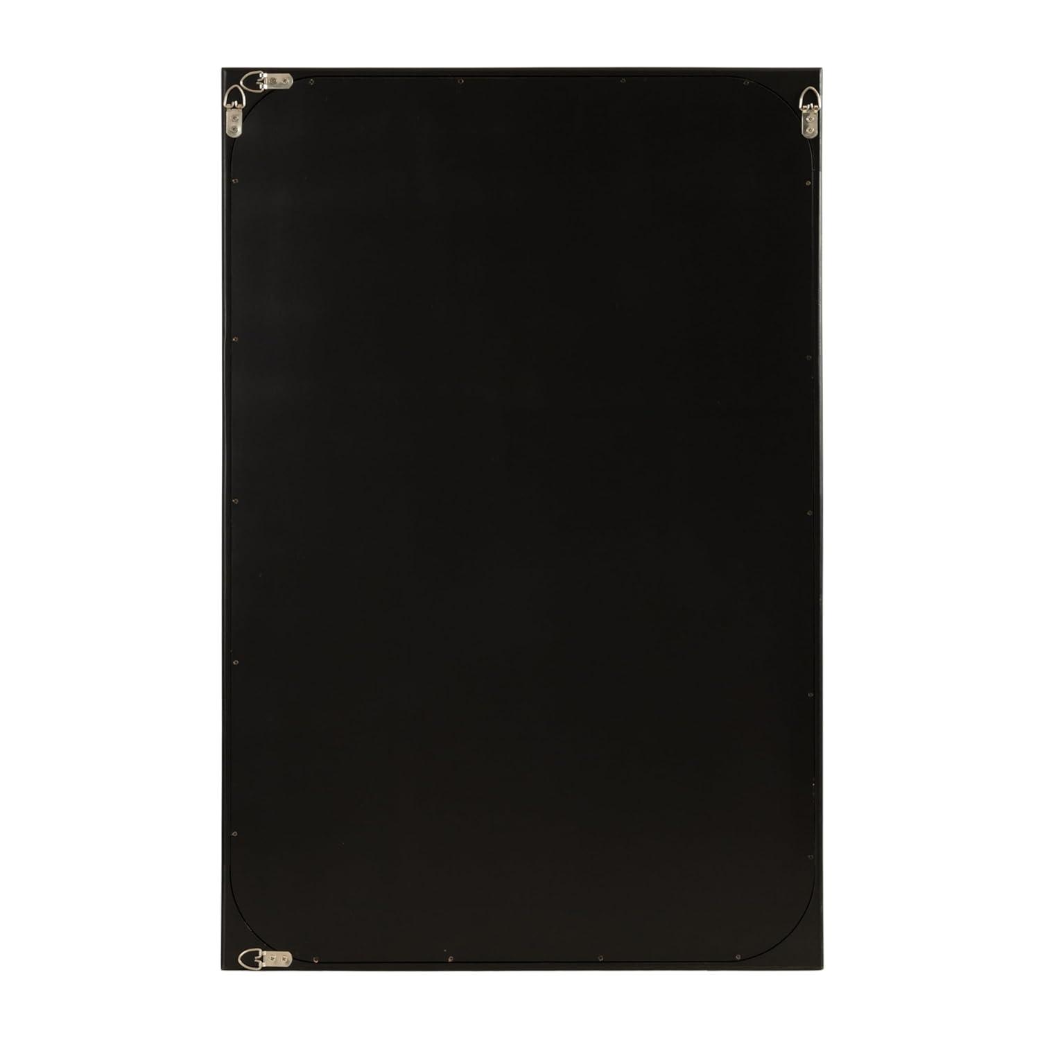 Kate & Laurel All Things Decor 24"x36" Kenai Framed Wall Mirror Black: Modern Rectangular Design, No Assembly Required