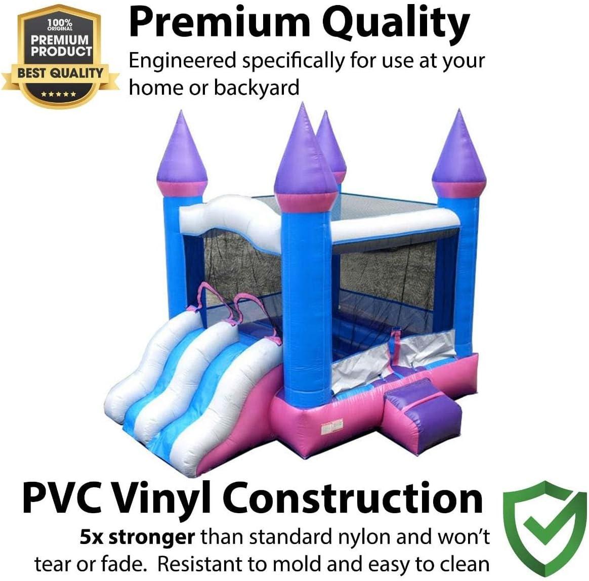 Pogo Bounce House Crossover Bounce House with Slide, Dual Slide with Blower