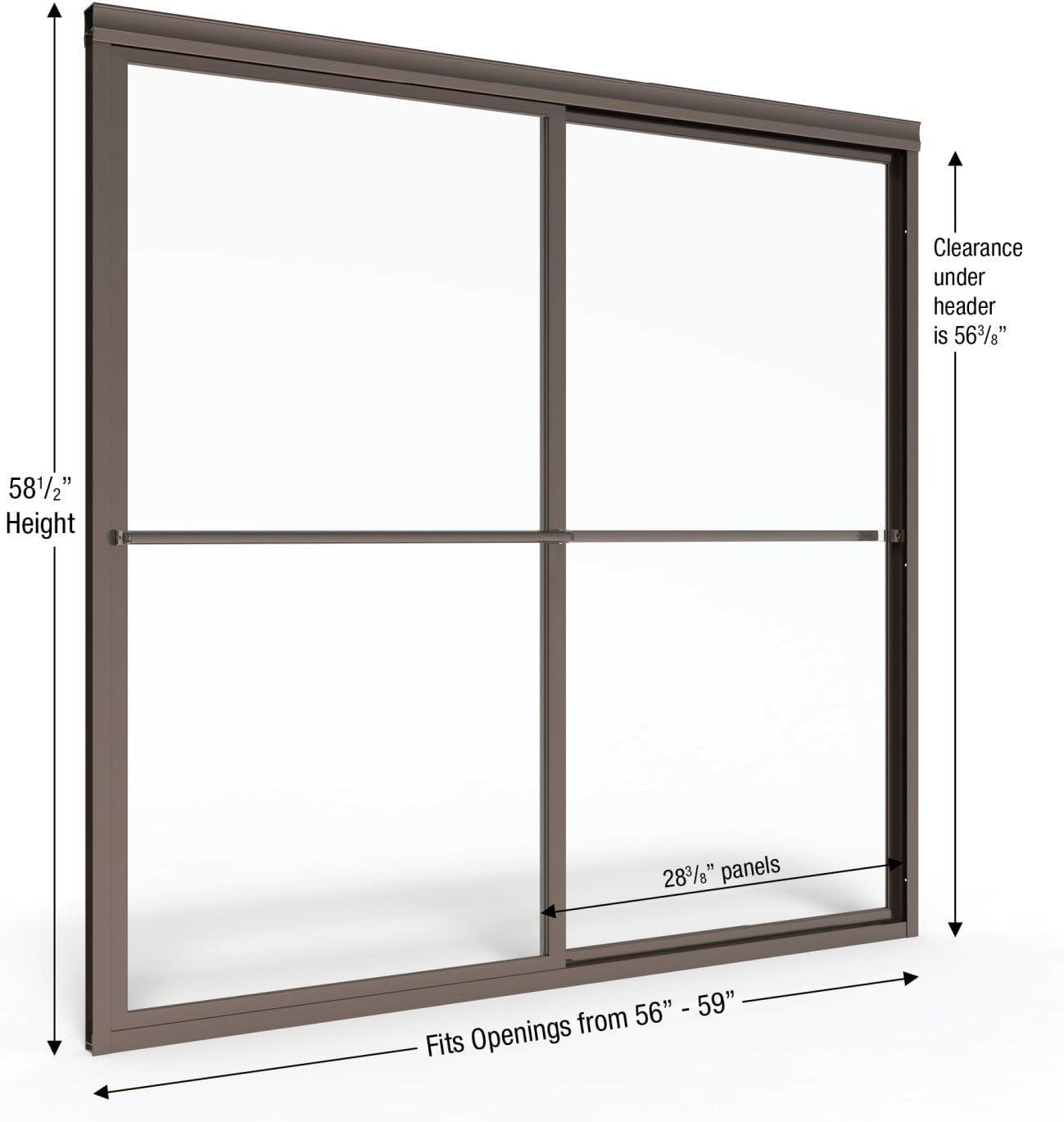 Deluxe 56"W x 58.5" H Framed Tub Door