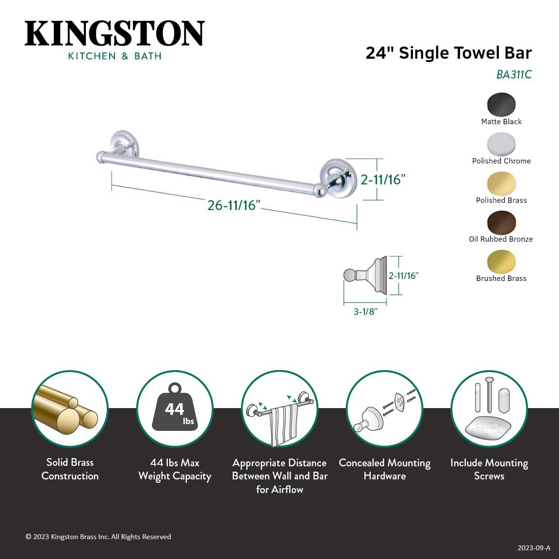 Kingston Brass Classic 24-Inch Towel Bar