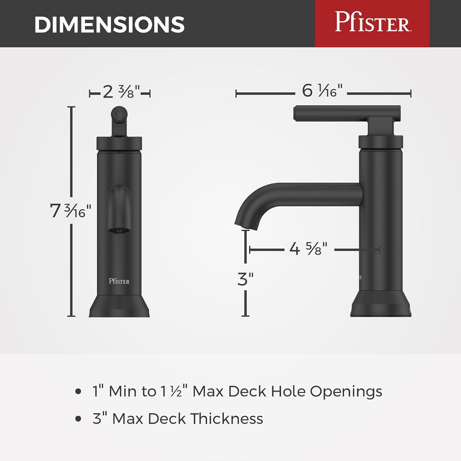 Capistrano Single Hole Bathroom Faucet with Drain Assembly