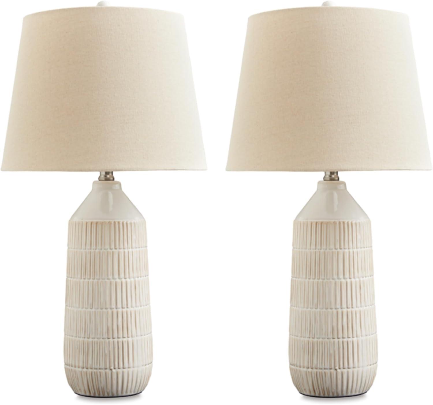 Willport 26.5" Off-White Ceramic Table Lamp Set