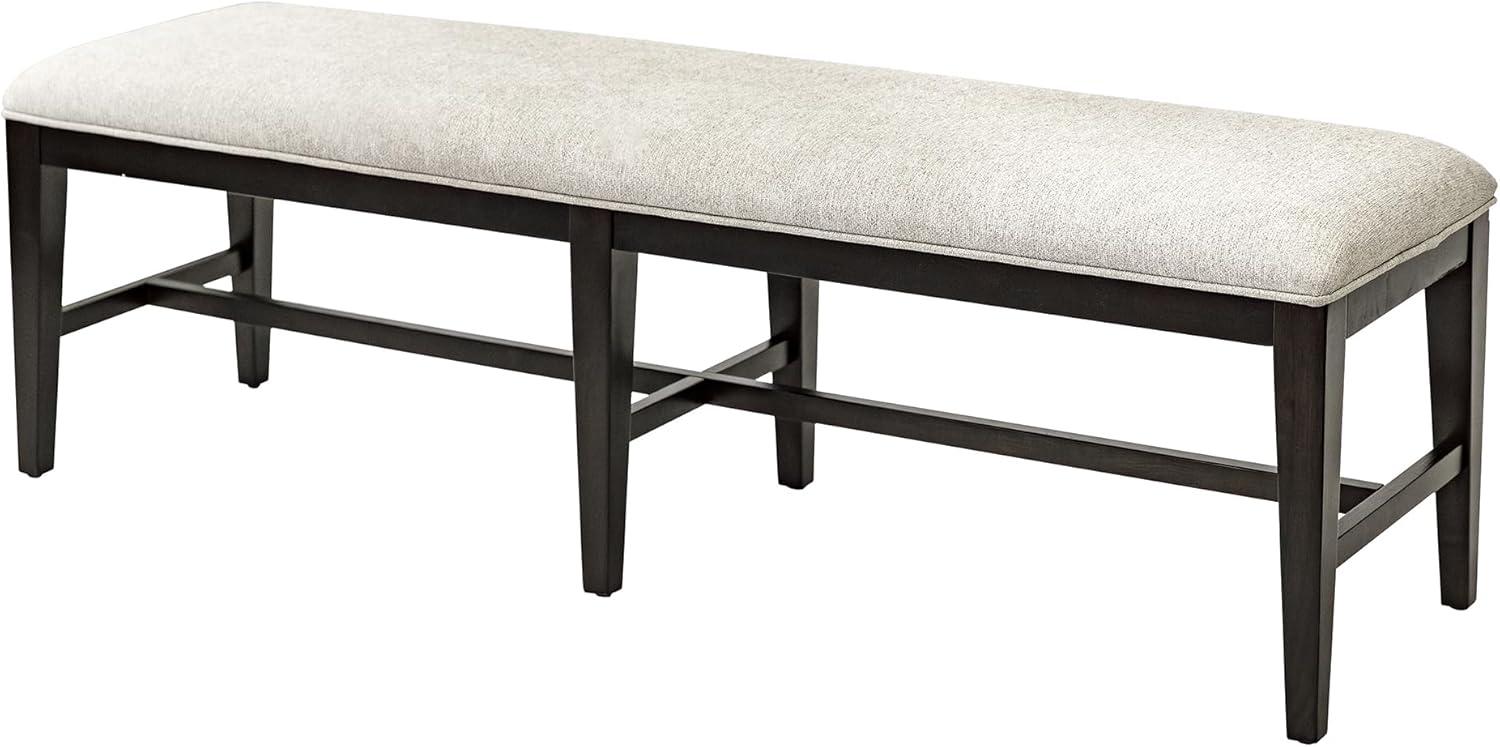 Modern Wood Dining Table Bench Kitchen Seat Fully Assembled Finish Black