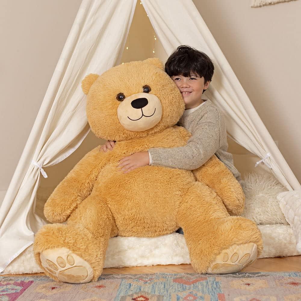 Giant Light Brown Plush Teddy Bear, 4 Feet
