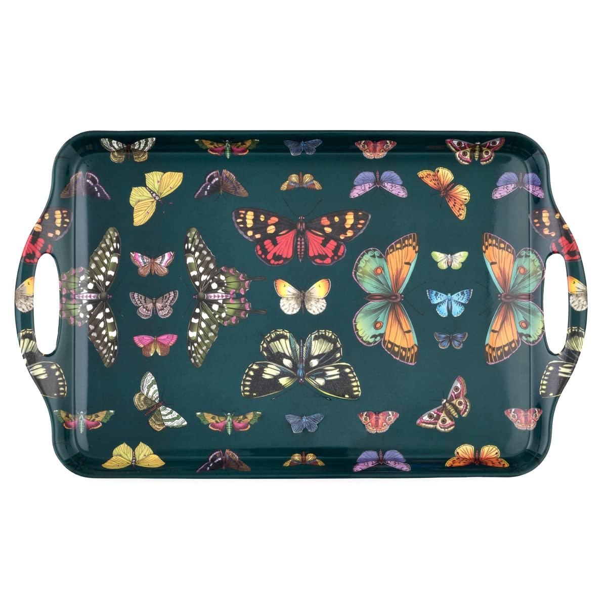 Pimpernel Pimpernel Botanic Garden Harmony Large Melamine Hndld Tray 18.9 X11.6"