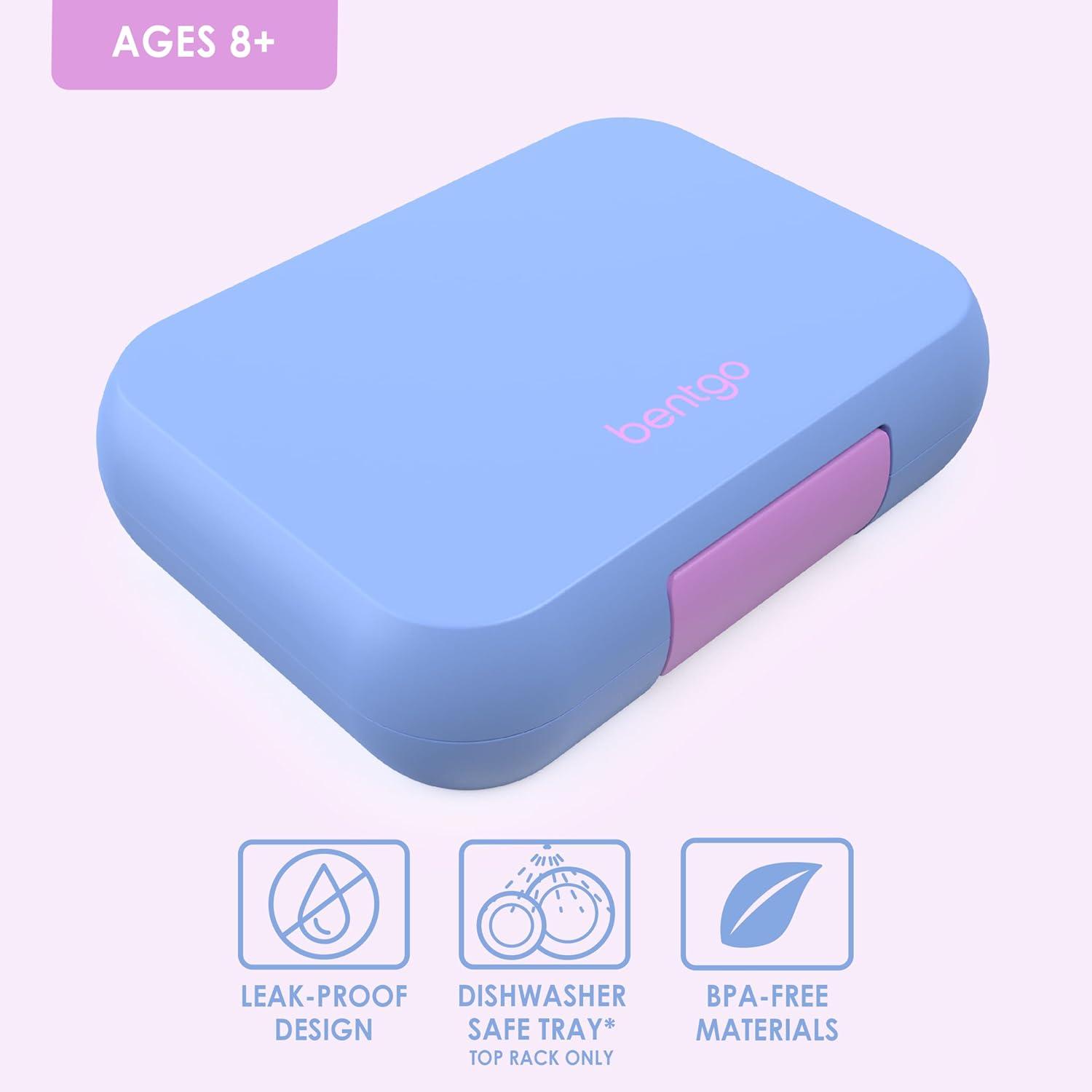 Bentgo Pop Leakproof Bento-Style Lunch Box with Removable Divider-3.4 Cup - Periwinkle/Pink