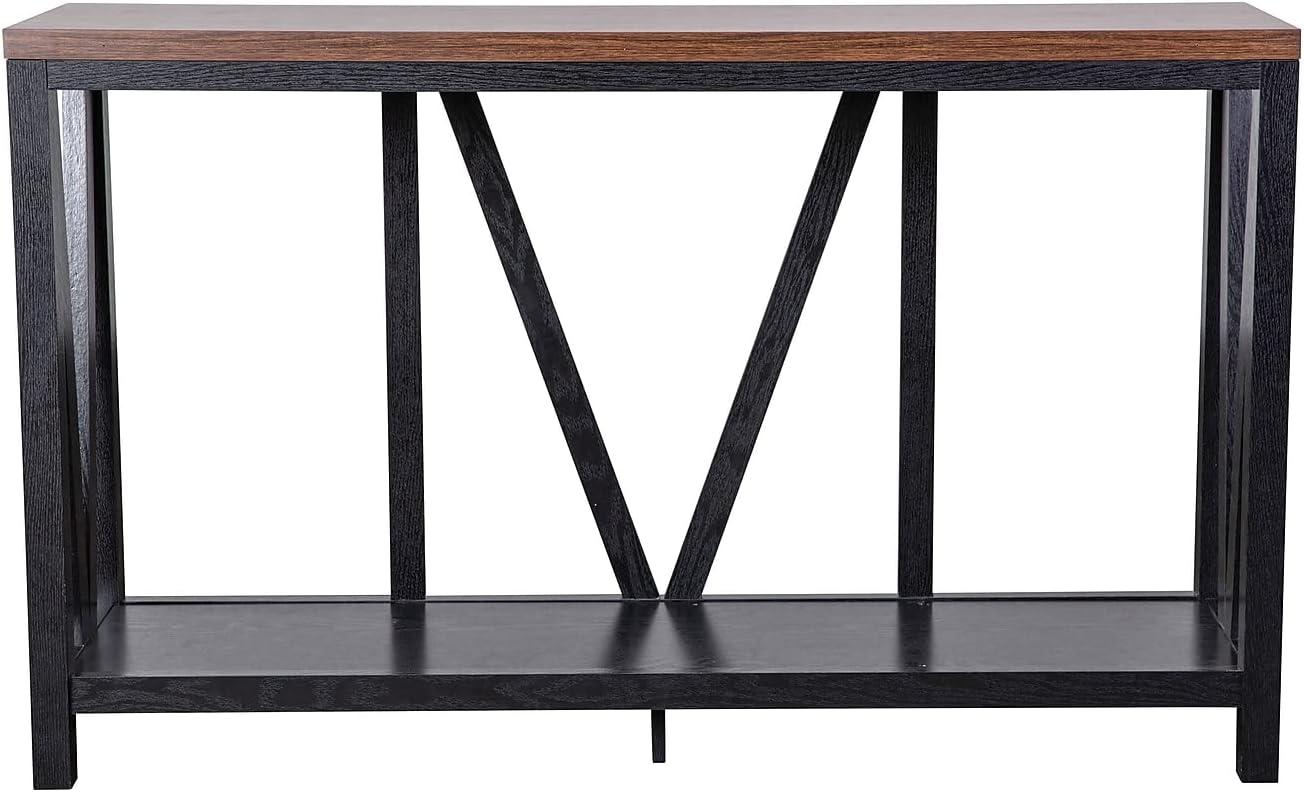 Flash Furniture Charlotte Modern 2-Tier Farmhouse Entryway Living Room Console Accent Table