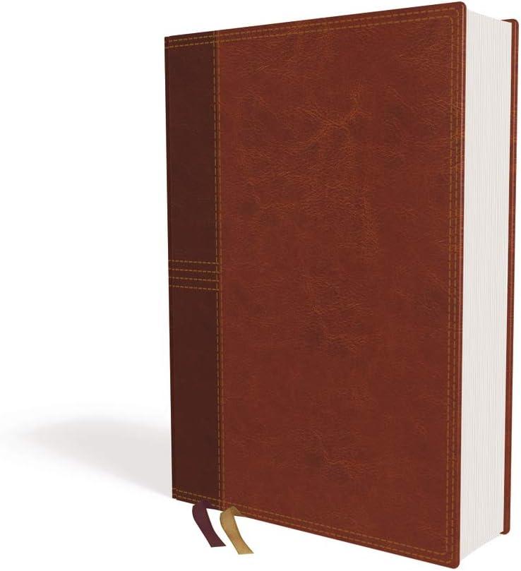 Nasb, Journal the Word Reference Bible, Leathersoft Over Board, Brown, Red Letter Edition, 1995 Text, Comfort Print - by  Zondervan (Hardcover)