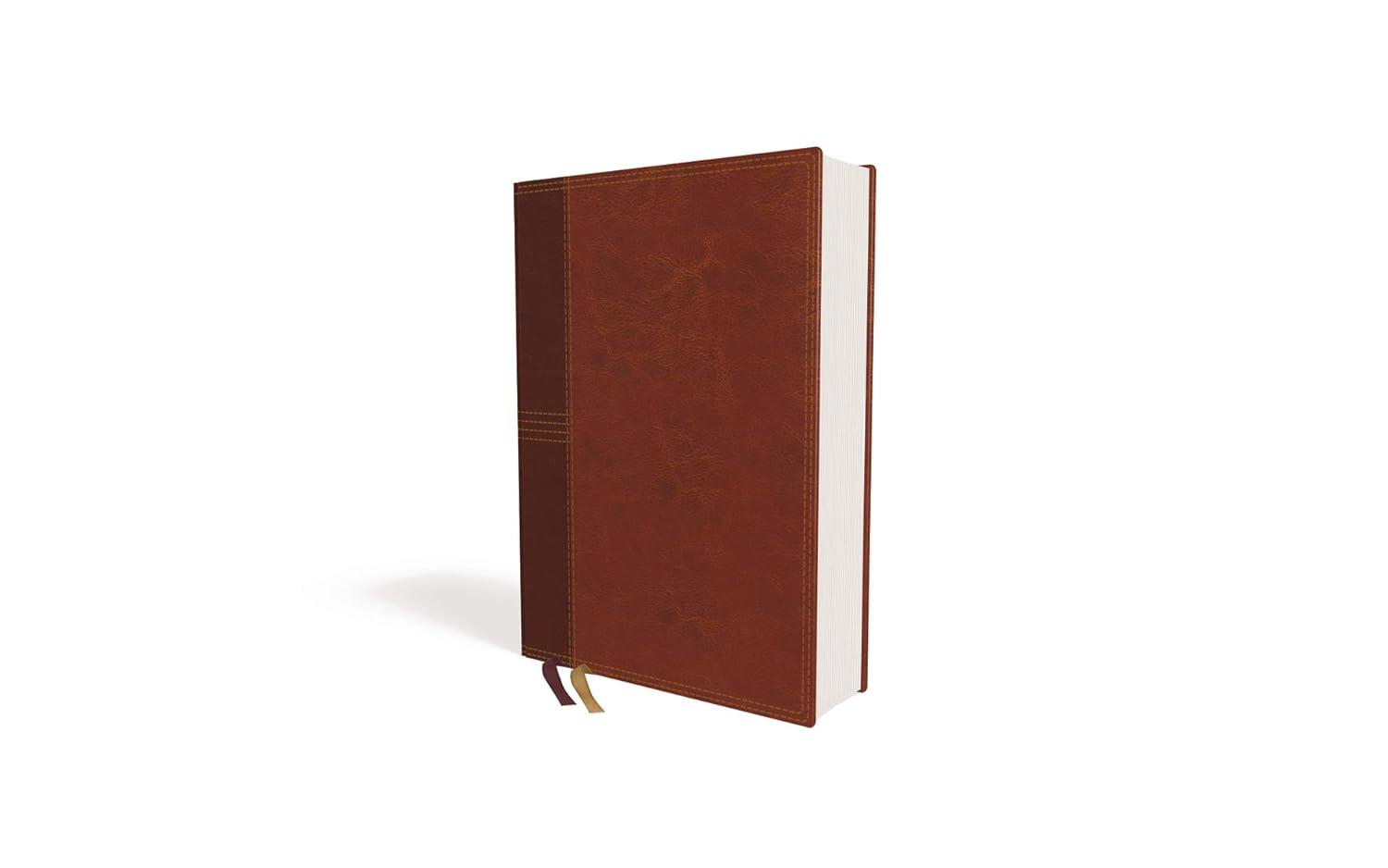 Nasb, Journal the Word Reference Bible, Leathersoft Over Board, Brown, Red Letter Edition, 1995 Text, Comfort Print - by  Zondervan (Hardcover)