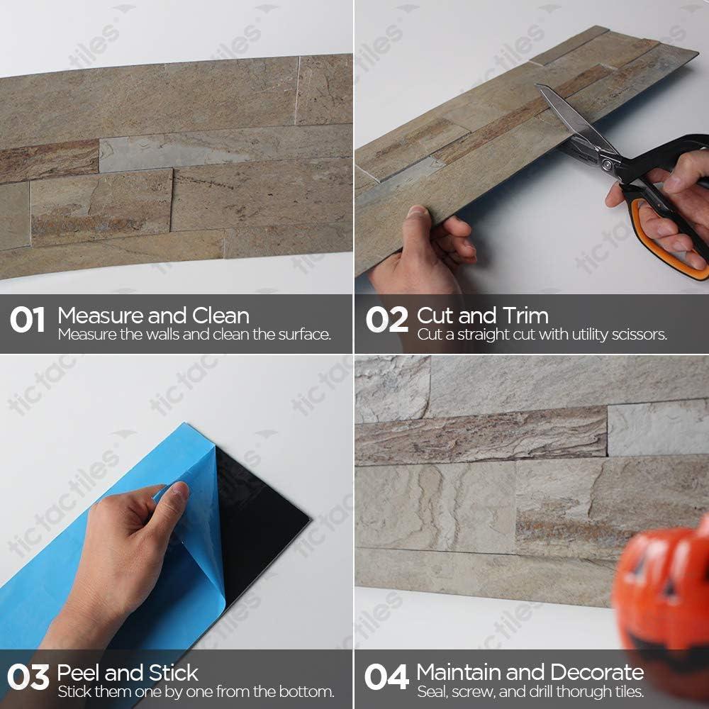 6'' W x 24'' L Natural Stone Peel and Stick Mosaic Tile