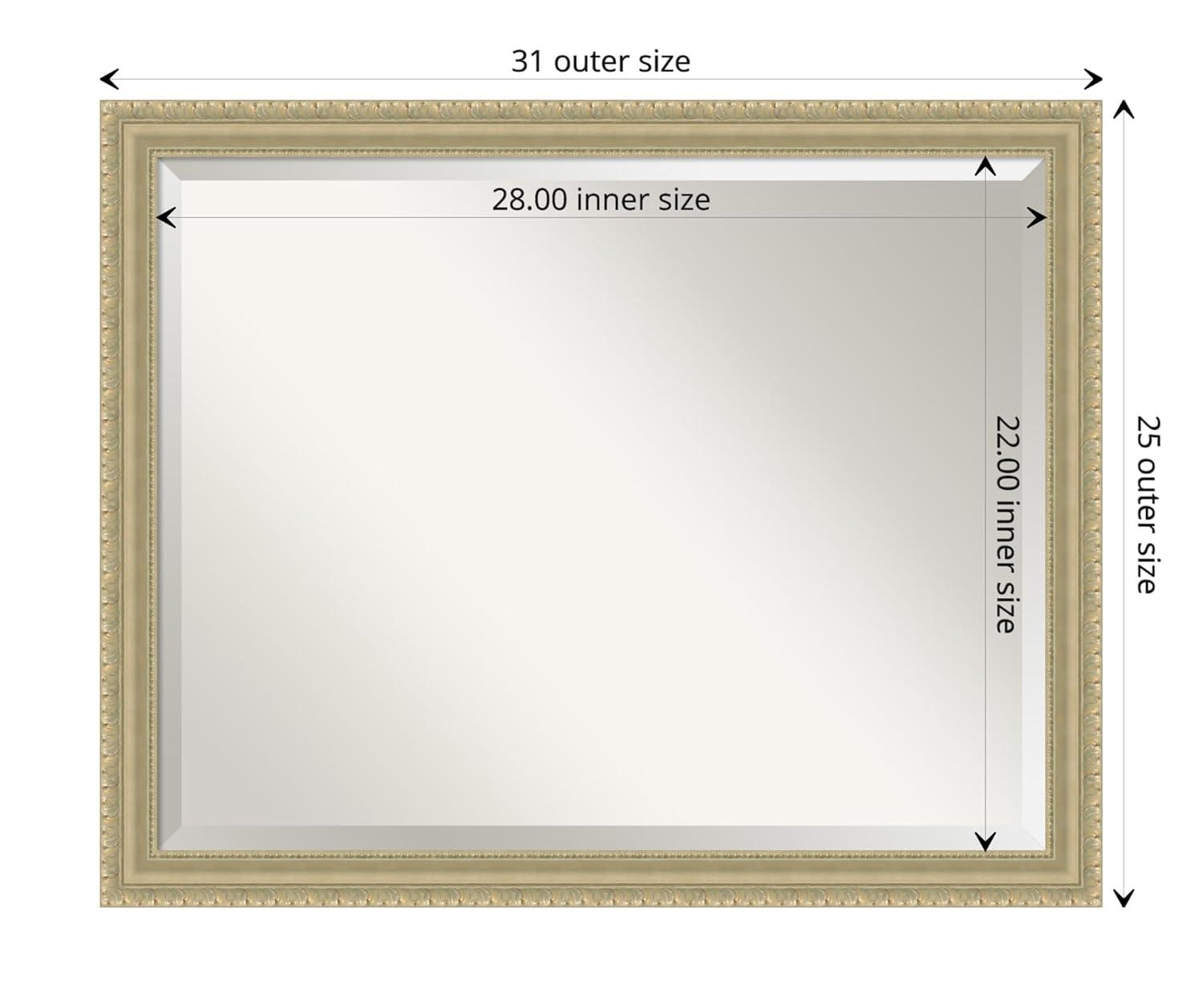 Champagne Teardrop Bathroom Mirror