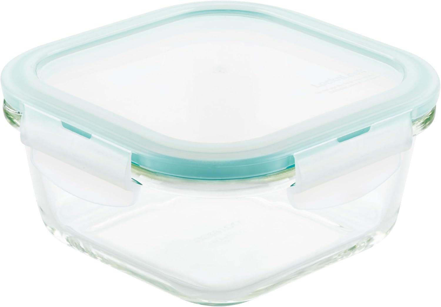 Clear Square Glass Food Storage Jar, 17-oz, BPA-free