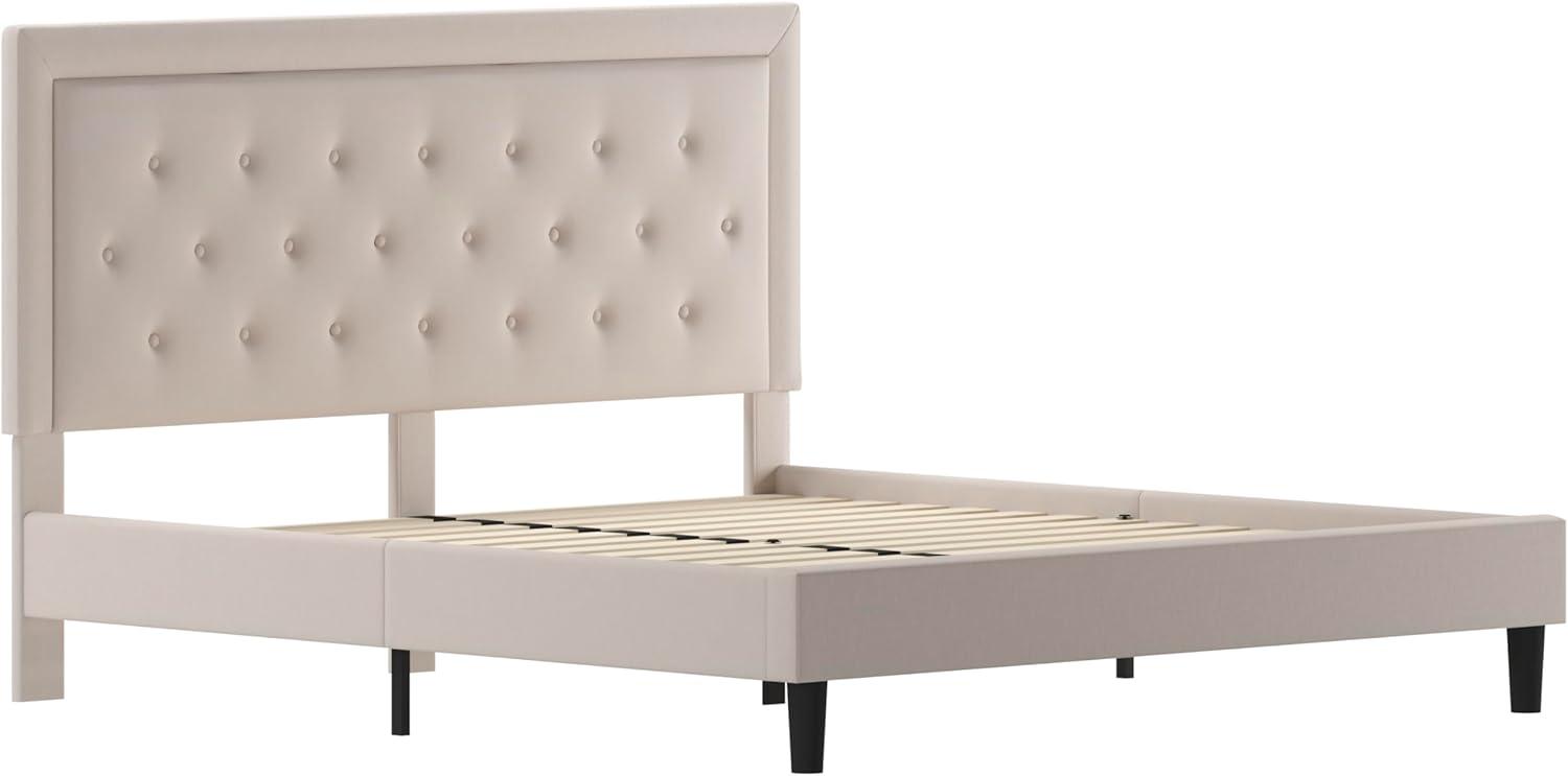 Flash Furniture Roxbury Panel Tufted Upholstered Platform Bed