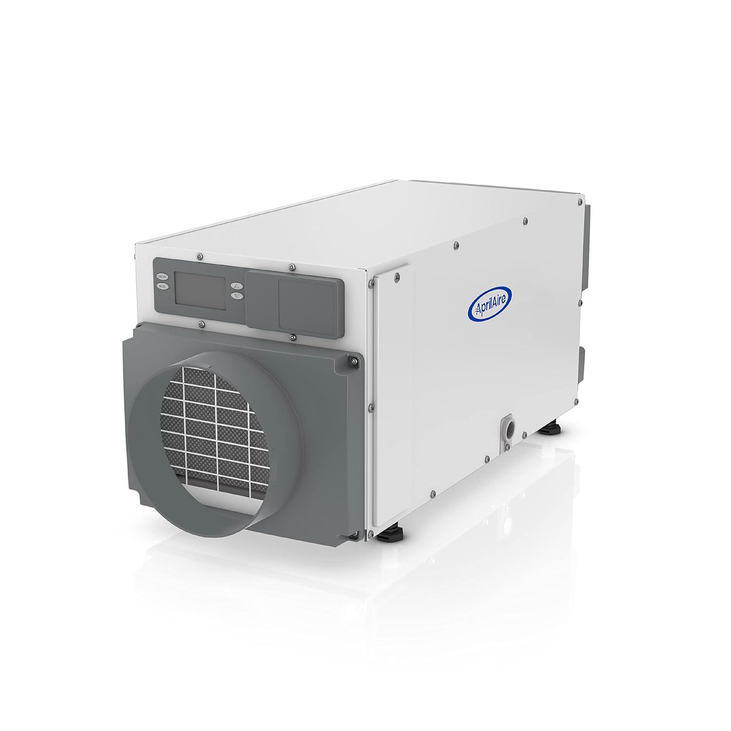 Compact White and Gray Commercial Whole House Dehumidifier