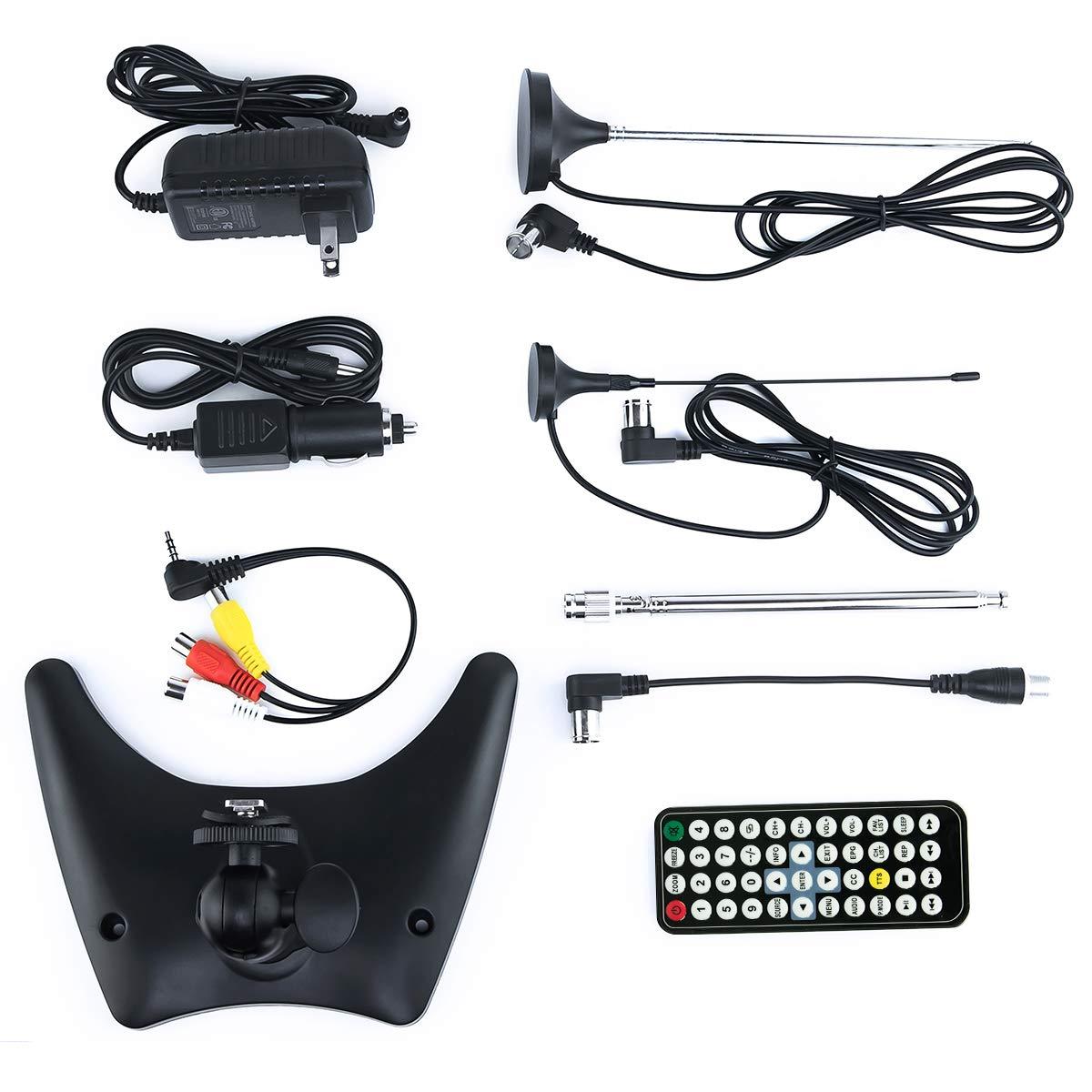 Tyler TTV704-9 Inch,  Portable Widescreen LCD TV with Detachable Antennas, USB/SD Card Slot, Built in Digital Tuner, and AV Inputs