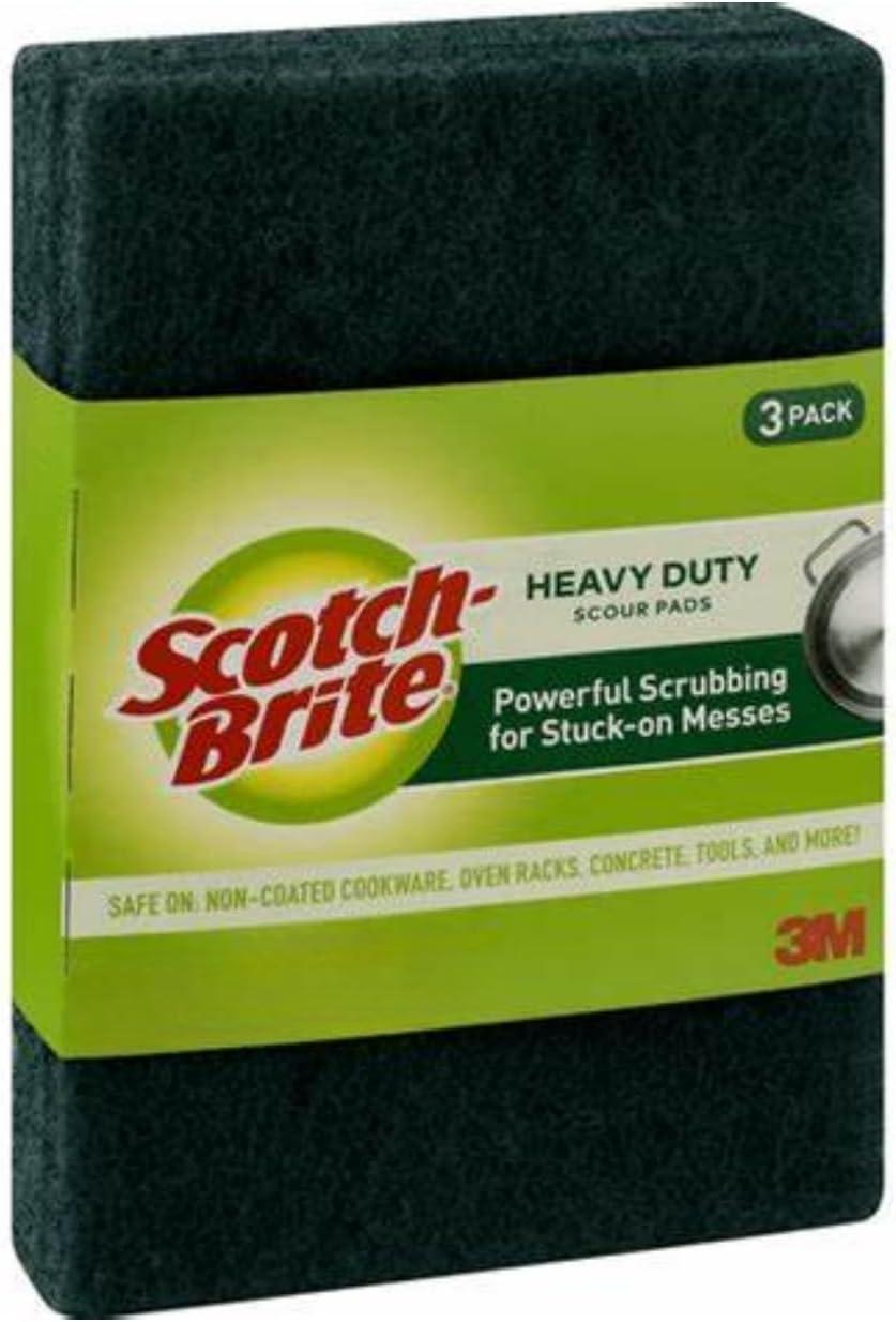 Scotch-Brite Heavy Duty Scour Pads, 3 Pads Total