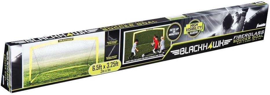 Franklin Sports Blackhawk Soccer Goal - Pop Up Backyard Soccer Nets - Foldable Indoor + Outdoor Soccer Goals - Portable Adult + Kids Soccer Goal - 4' x 3' Mini Soccer Net - Optic Yellow