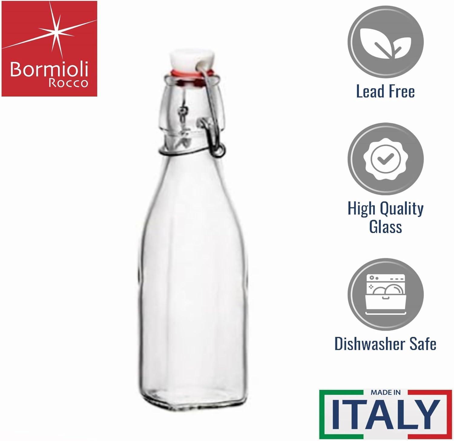 Bormioli Rocco Glass 8.5 Ounce Swing Top Bottle Set of 2