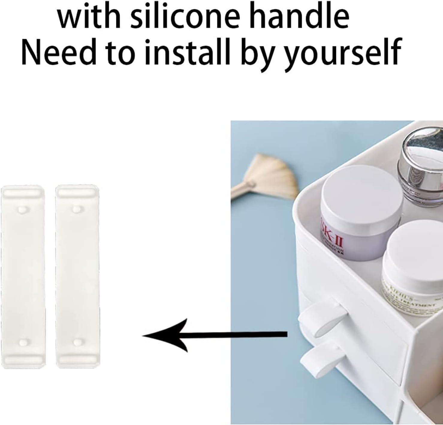 skin care organizer,Makeup Desk Organizer With Drawers,Countertop Organizer for Cosmetics,Vanity brush with Holder for Lipstick, Brushes, Eyeshadow, and Jewelry Desktop Finishing Dresser (White)