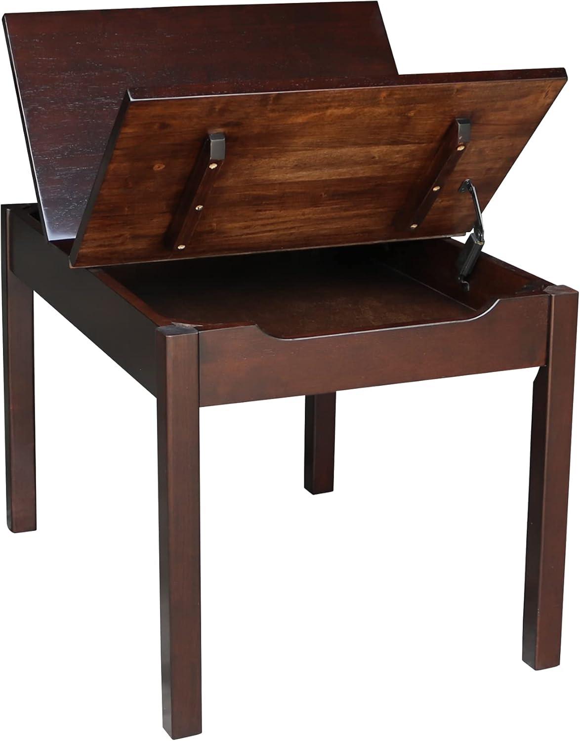 Children's Table with Lift-top Storage Rich Mocha