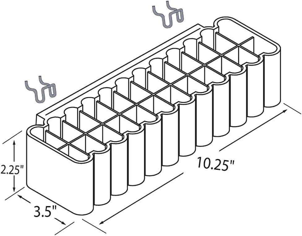 Azar Displays 24-Compartment Tray for Pegboard or Slatwall, 2-Pack (Set of 2)