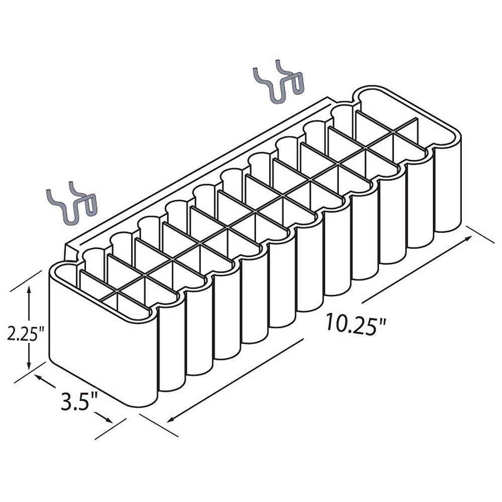Azar Displays 24-Compartment Tray for Pegboard or Slatwall, 2-Pack (Set of 2)