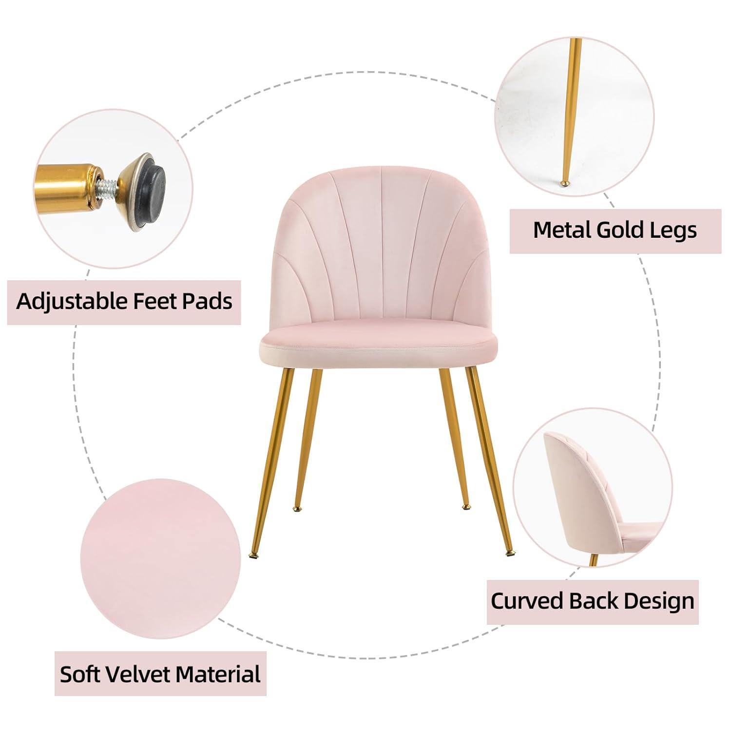 Everly Quinn Velvet Upholstered Stacking Side Chair (Set of 4)