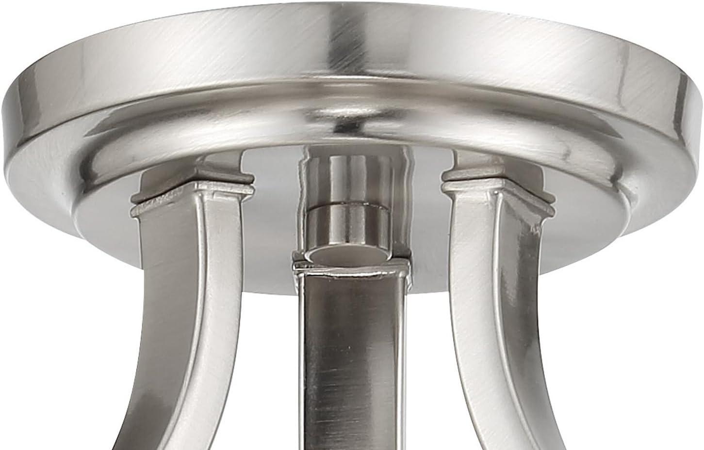 3 Light Convertible Chandelier-Brushed Nickel Finish    -Traditional Installation Minka Lavery 4926-84