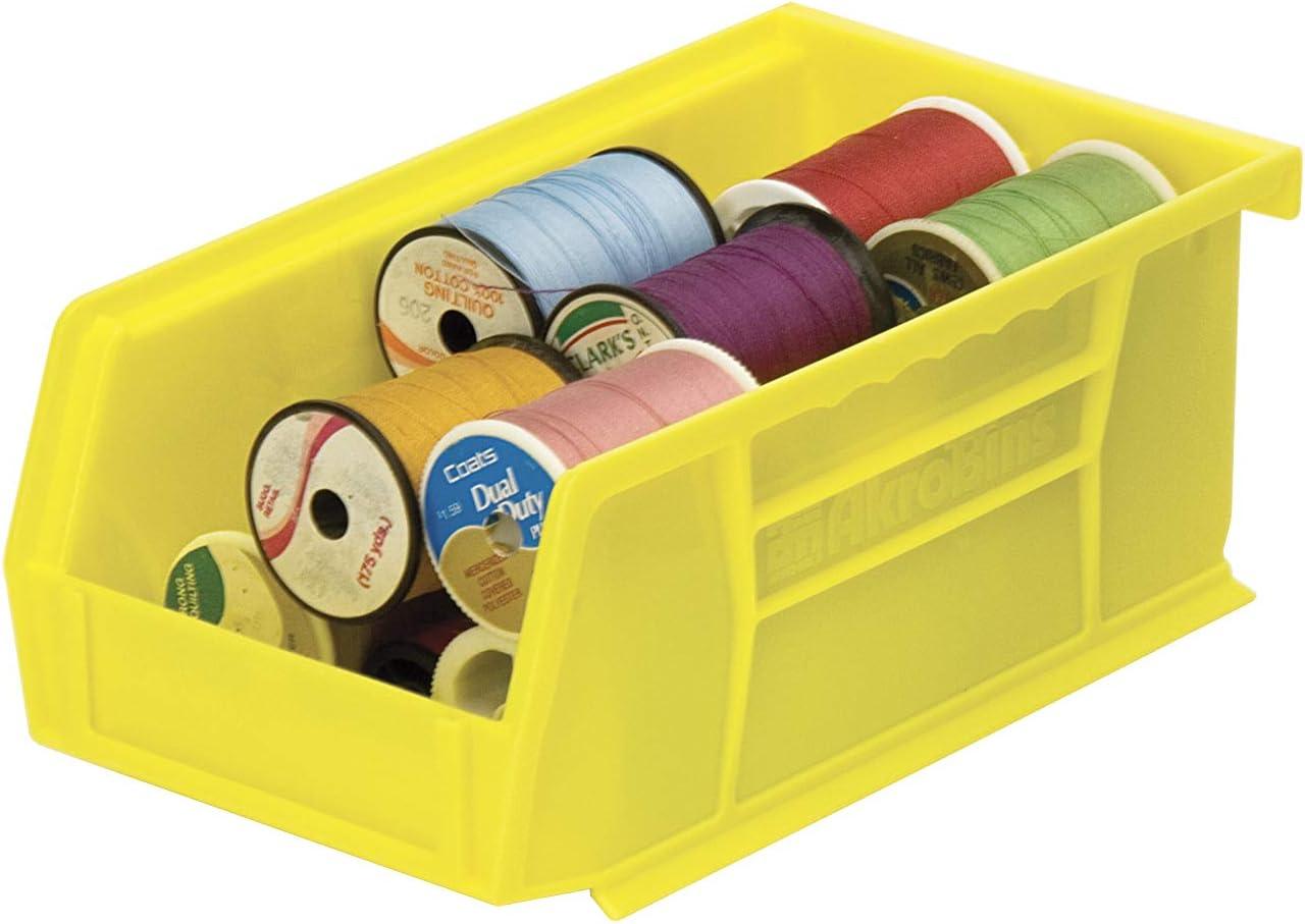 Green Stackable Plastic Storage Bin, 7 x 4 x 3 Inches