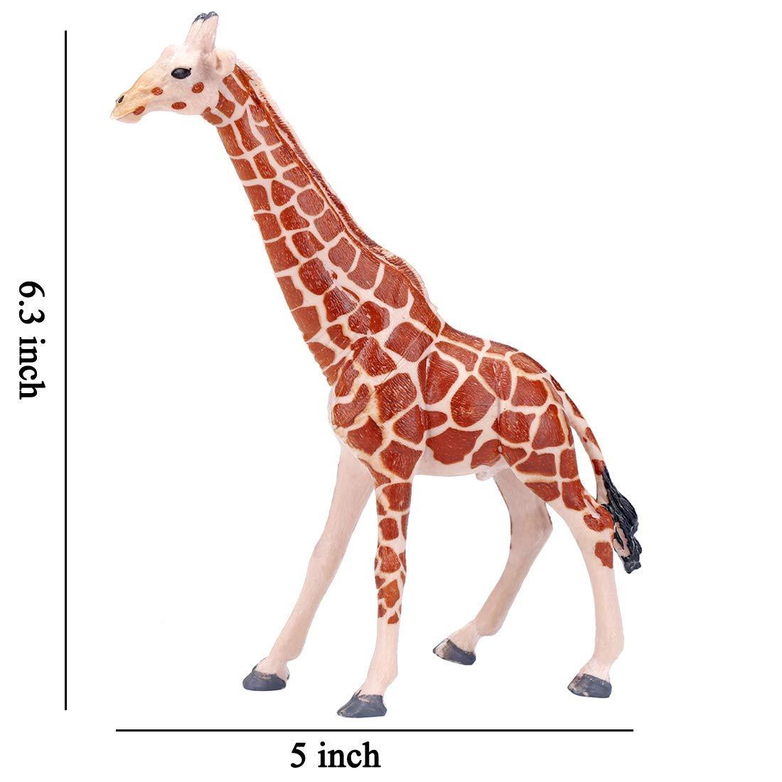 bolzra 6.3'' Birthday Wild Zoo Animals Figurine, Set of 12
