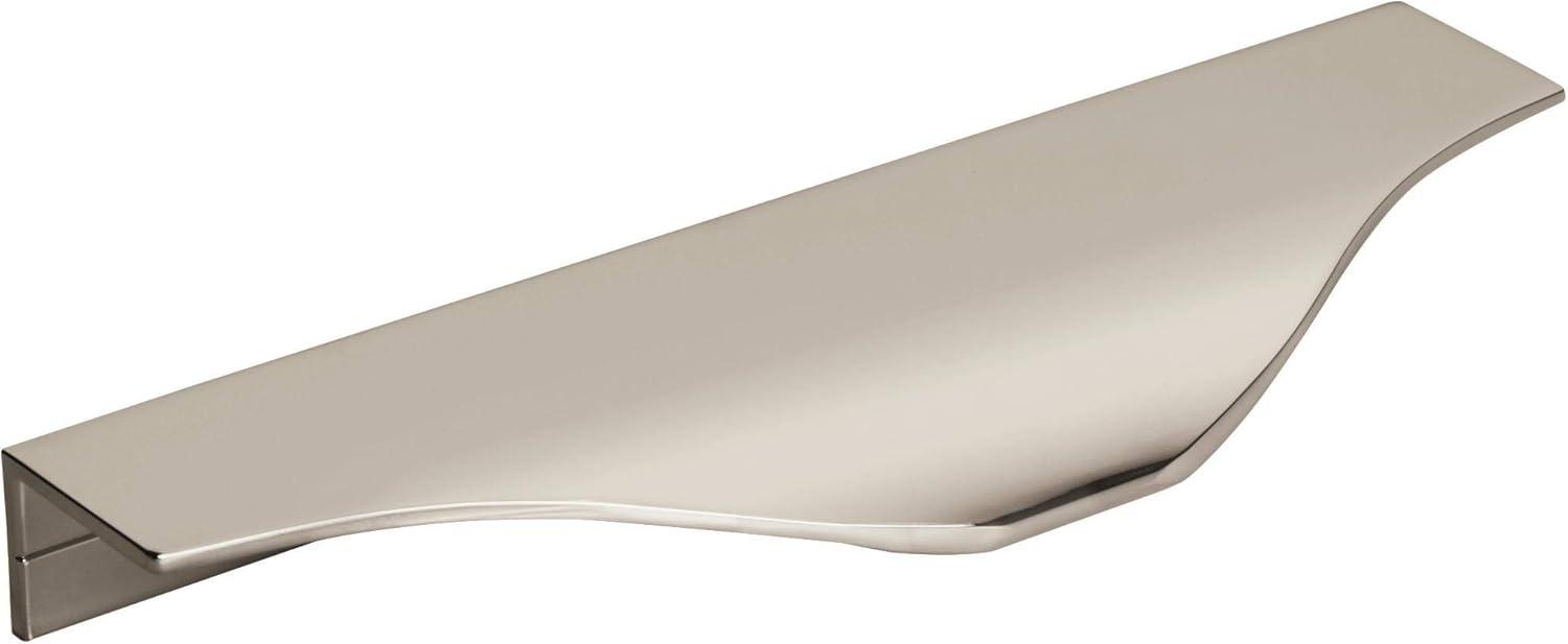 Polished Nickel Modern Cabinet Edge Pull with Mounting Hardware