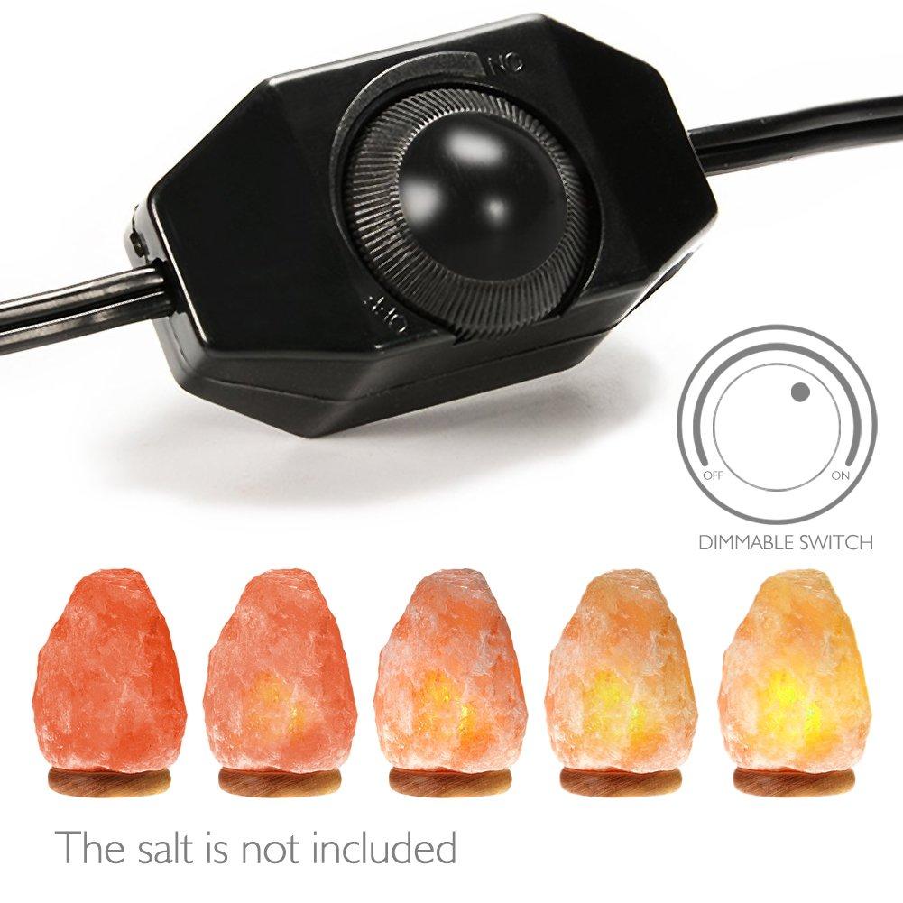 Betus Salt Lamp Cord with Dimmer Control, [Original Replacement] Power Cord with Dim Switch & Clip for All Himalayan Crystal Salt Lamps - UL Listed 6 Feet Long 110V US Standard